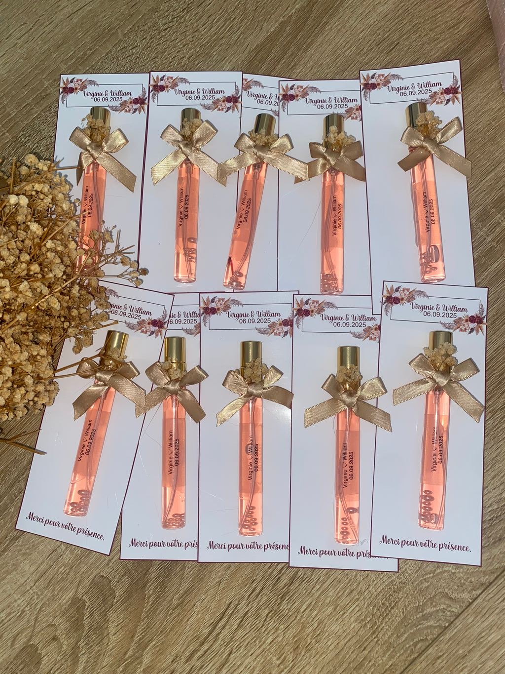 Carte de bienvenue avec fiole Parfum