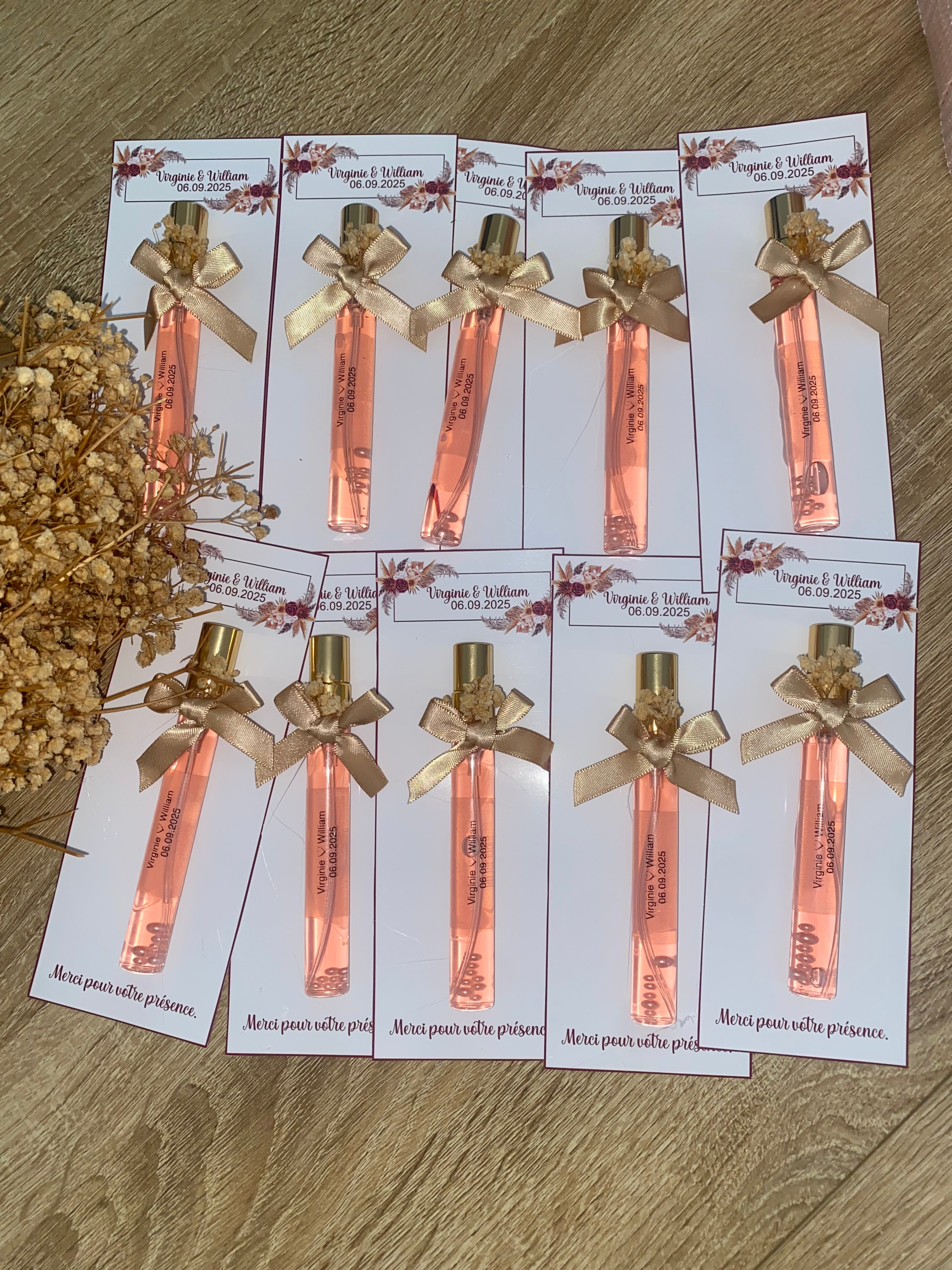 Carte de bienvenue avec fiole Parfum